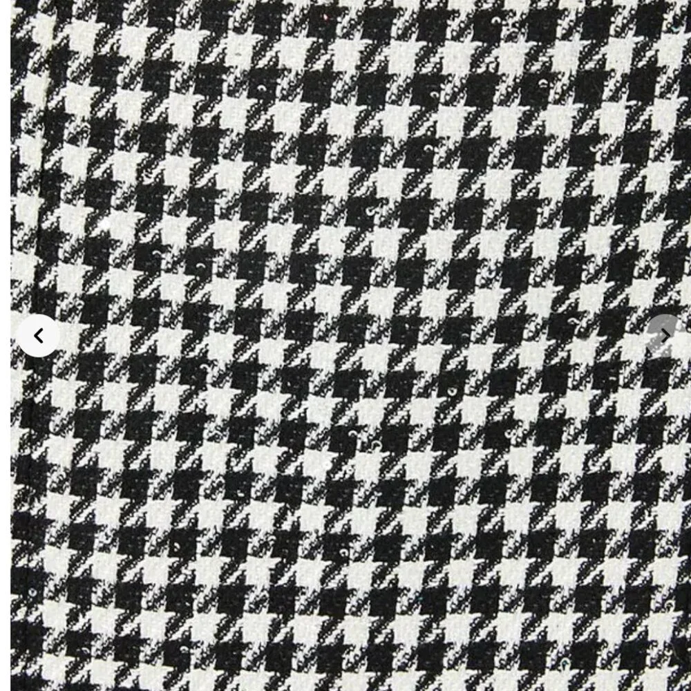 NWT Lilly Pulitzer Kels Mini Skirt Noir Houndstooth Sequin Bouclé 10